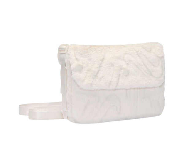 NIKE FUTURA 365 FAUX FUR CROSSBODY BAG CREME