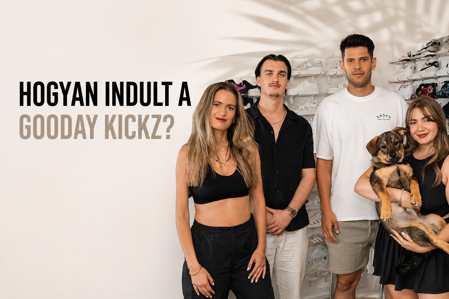 Gooday Kickz csapat Pablóval a budapesti bemutatóteremben