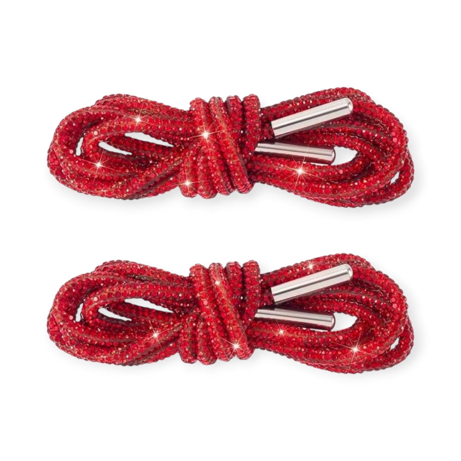 CRYSTAL DOUBLE LACES RED