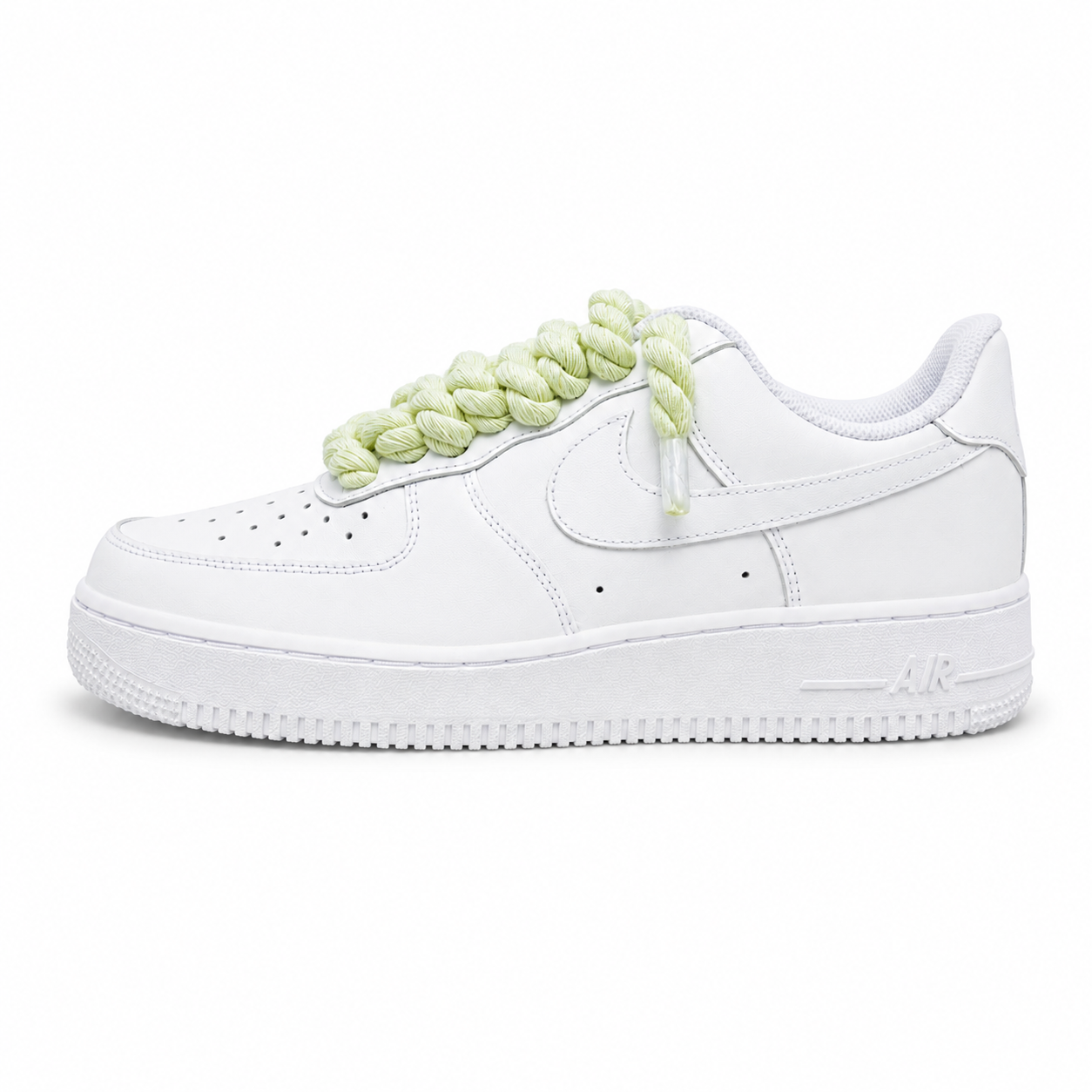 NIKE AIR FORCE 1 LOW 07 WHITE ZÖLDALMA ROPE LACES