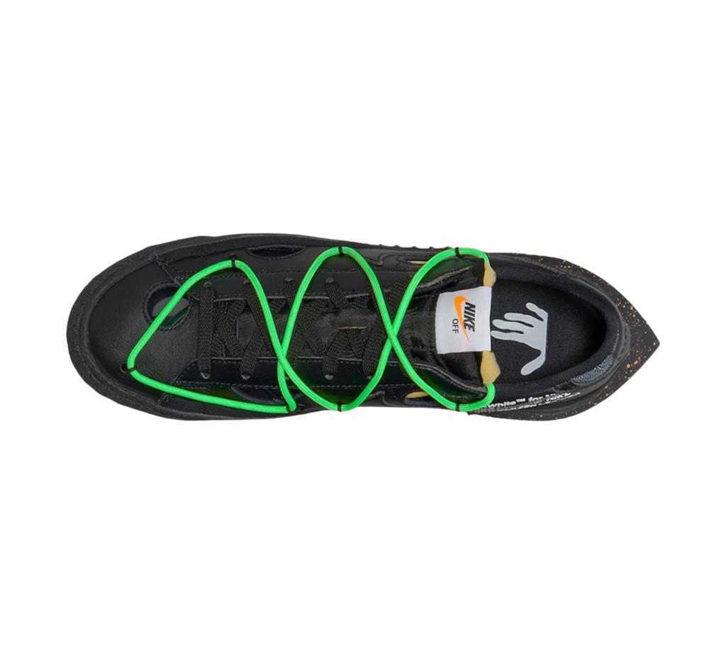 NIKE BLAZER LOW OFF-WHITE BLACK ELECTRO GREEN