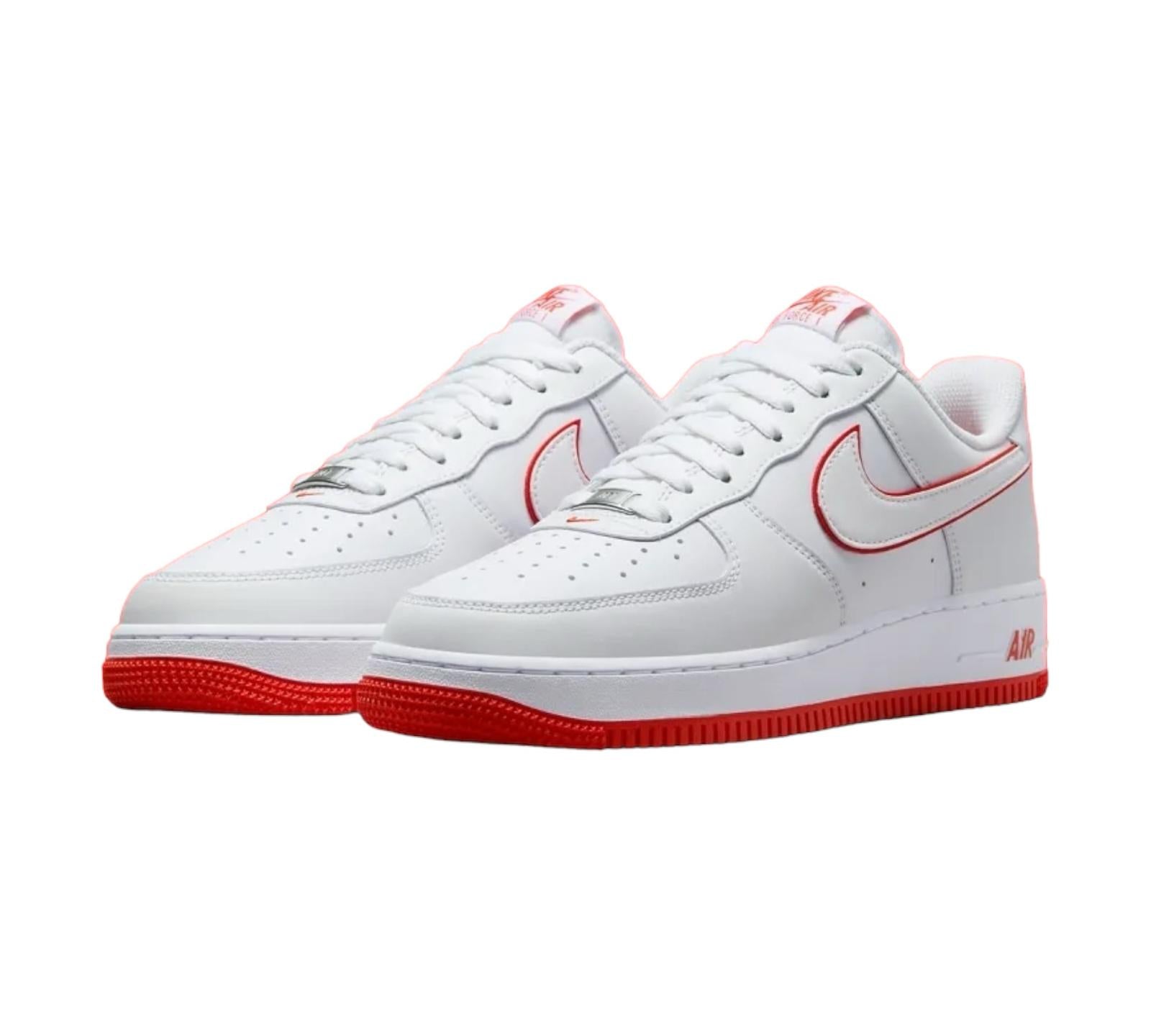 NIKE AIR FORCE 1 LOW '07 WHITE PICANTE RED