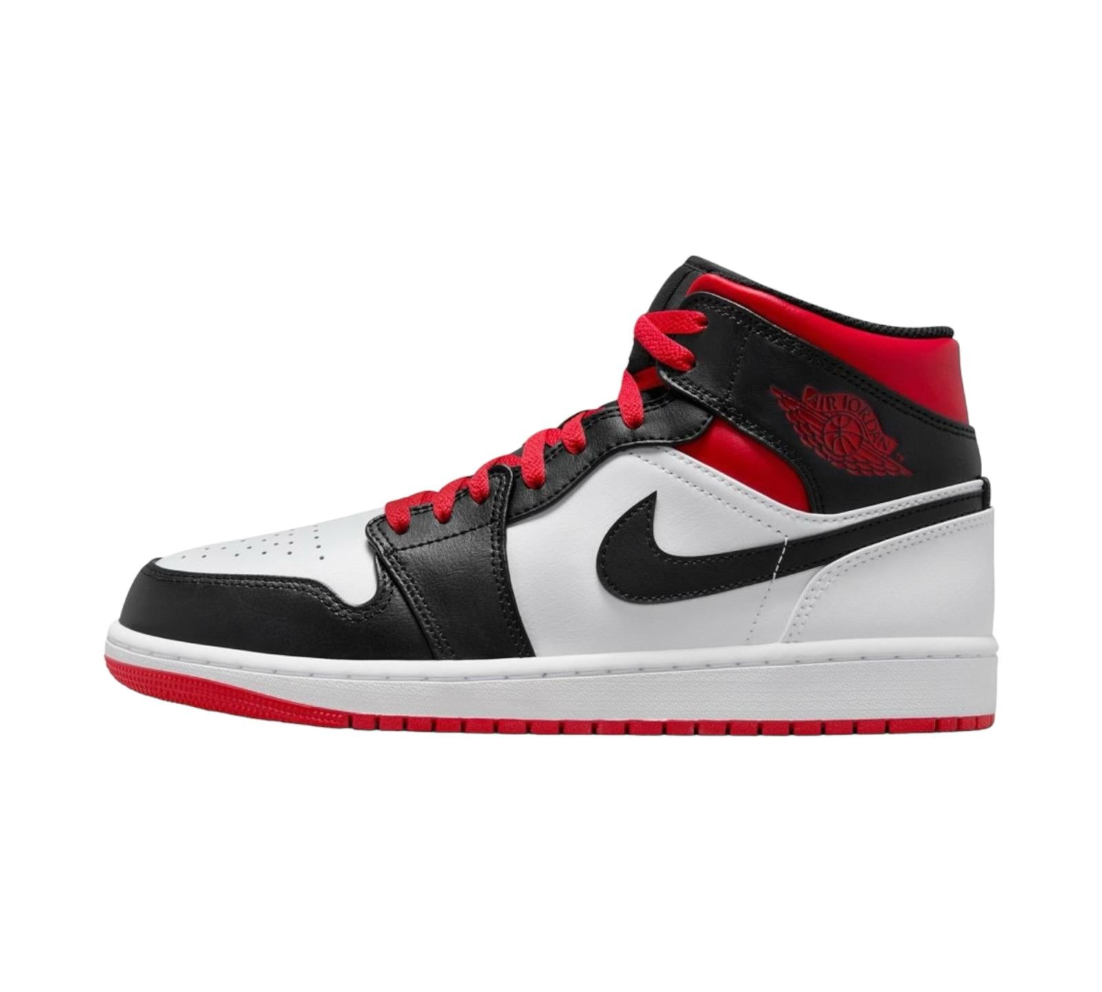 M JORDAN 1 MID GYM RED BLACK TOE
