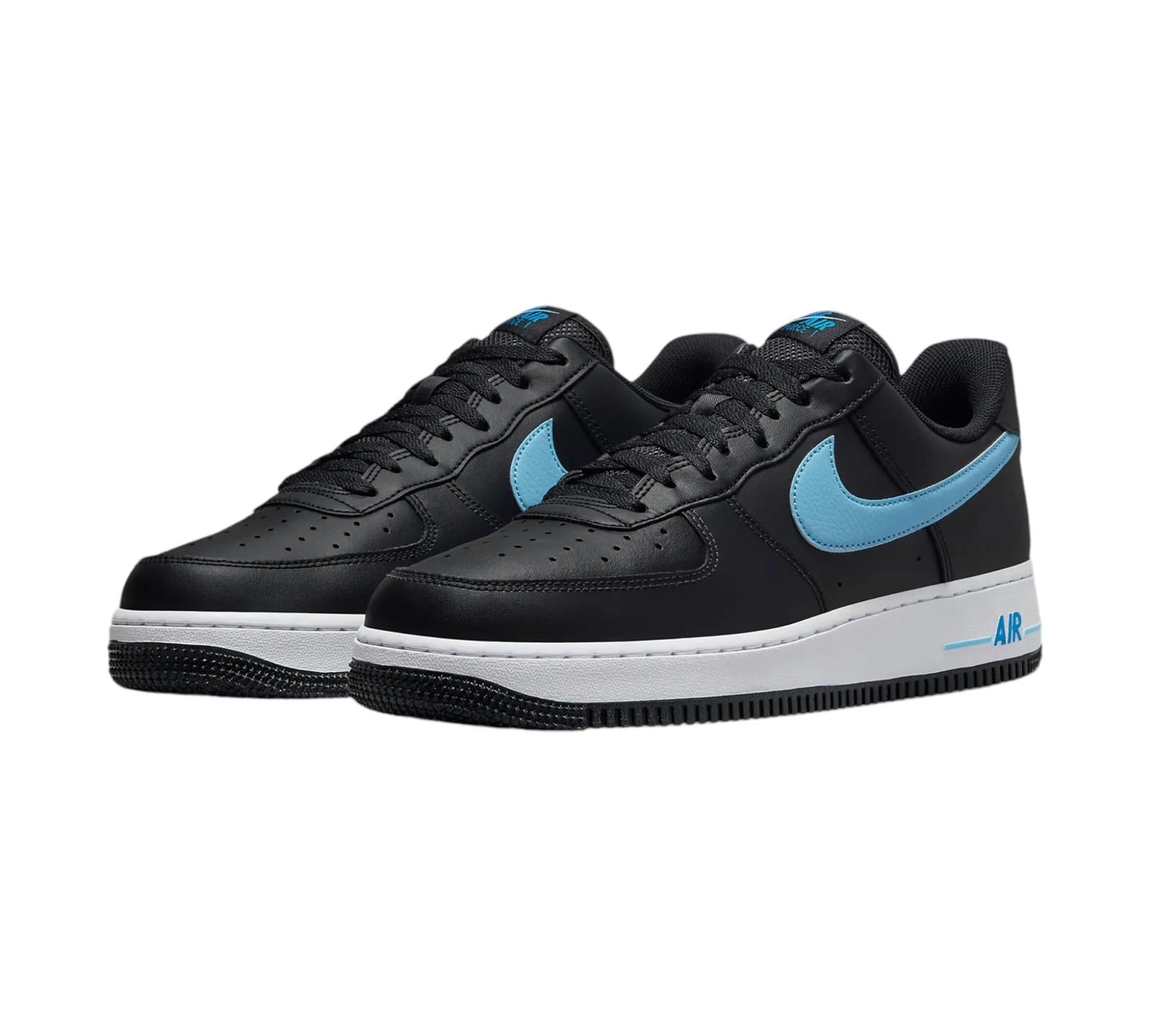 NIKE AIR FORCE 1 '07 LOW BLACK UNIVERSITY BLUE