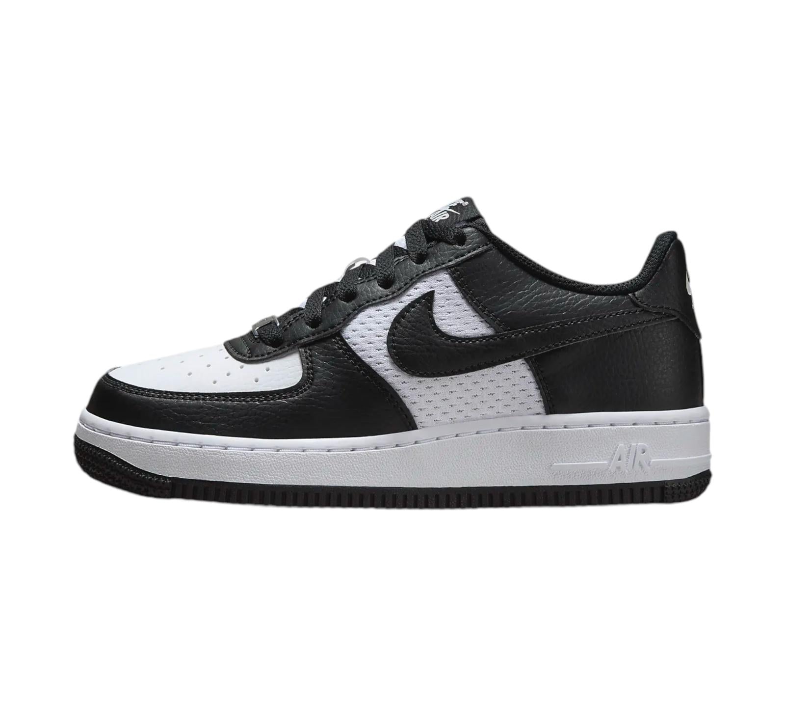 NIKE AIR FORCE 1 LOW BLACK WHITE MESH