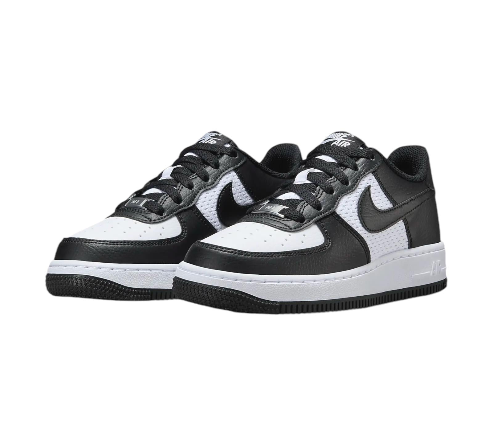 NIKE AIR FORCE 1 LOW BLACK WHITE MESH