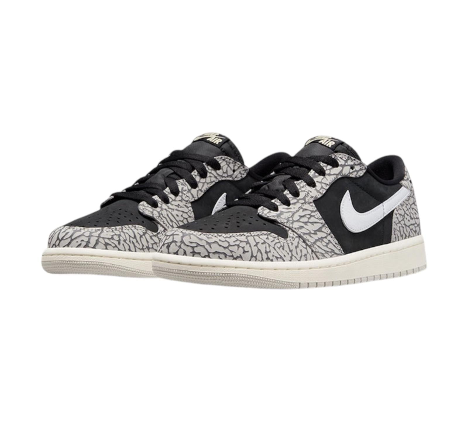 JORDAN 1 RETRO LOW OG BLACK CEMENT