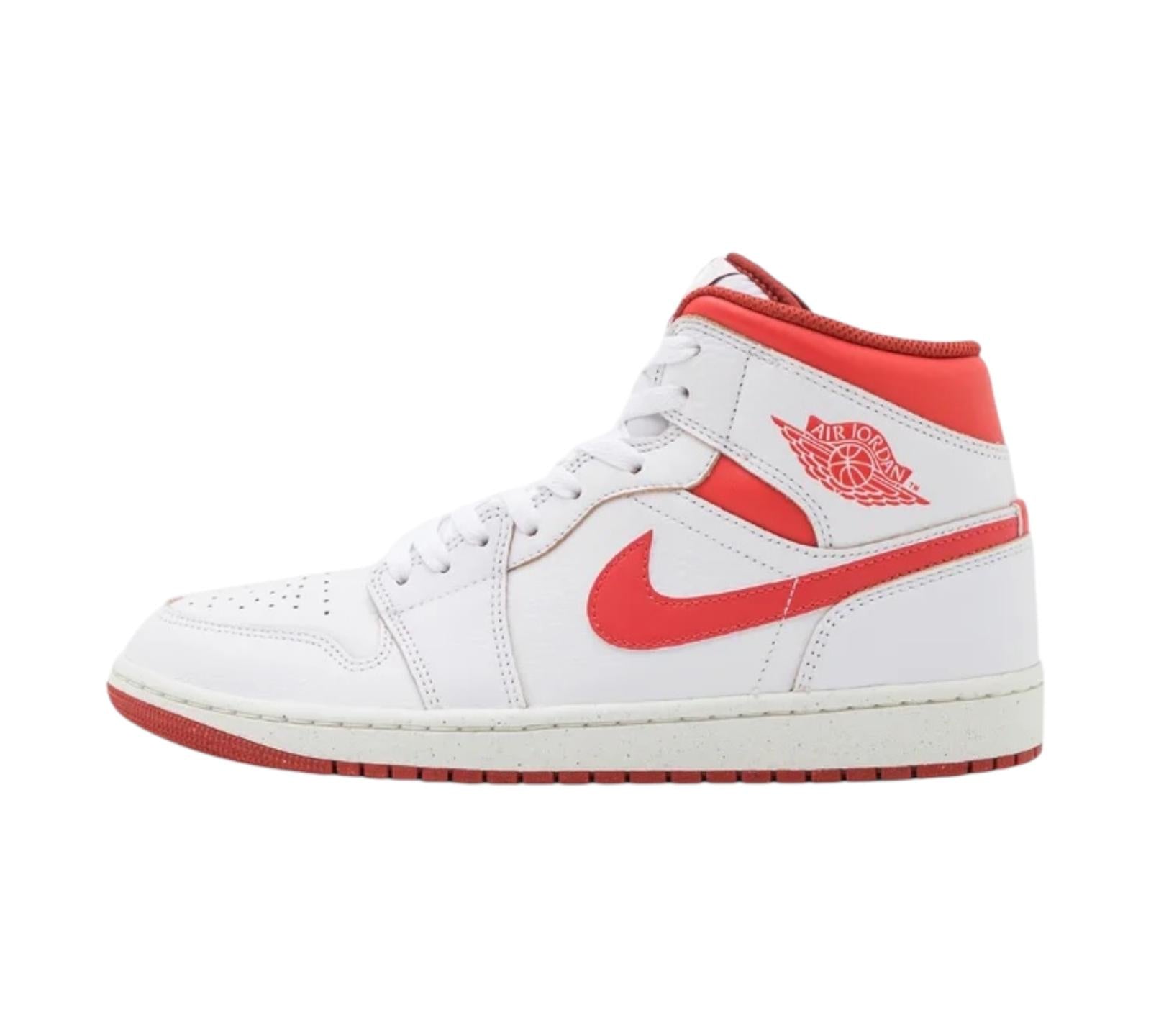 JORDAN 1 MID SE WHITE DUNE RED
