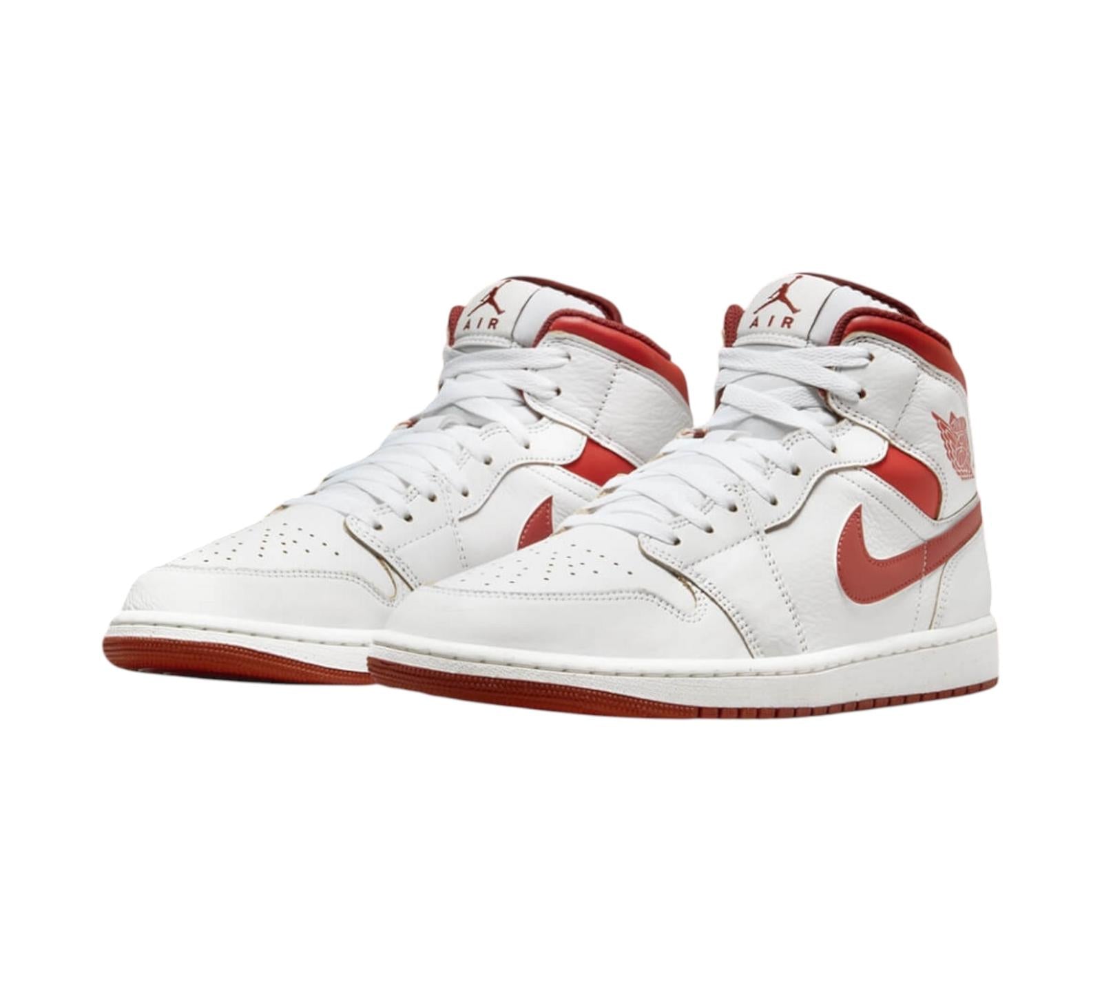 JORDAN 1 MID SE WHITE DUNE RED