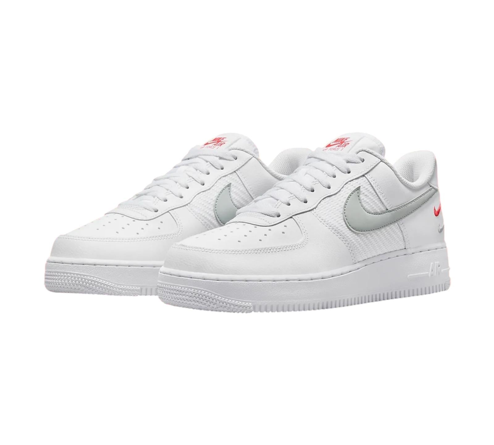 NIKE AIR FORCE 1 LOW '07 SE DOUBLE SWOOSH WHITE PICANTE