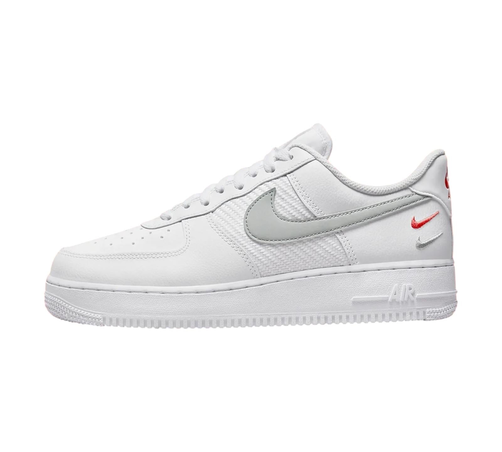 NIKE AIR FORCE 1 LOW '07 SE DOUBLE SWOOSH WHITE PICANTE