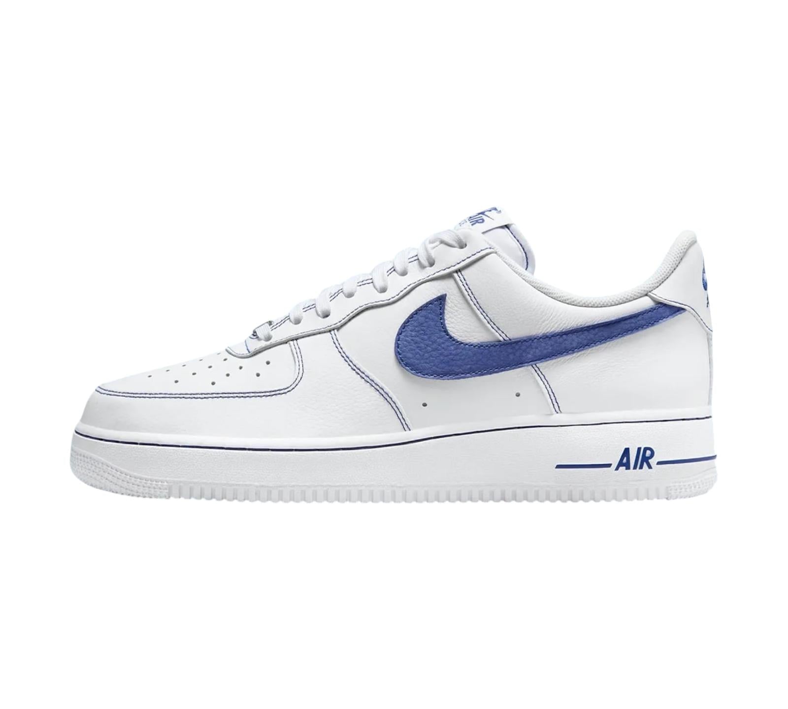 NIKE AIR FORCE 1 LOW '07 LV8 WHITE DEEP ROYAL BLUE