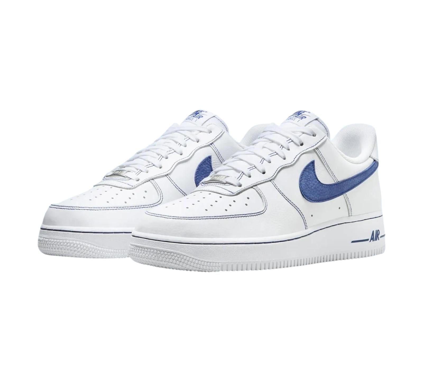 NIKE AIR FORCE 1 LOW '07 LV8 WHITE DEEP ROYAL BLUE
