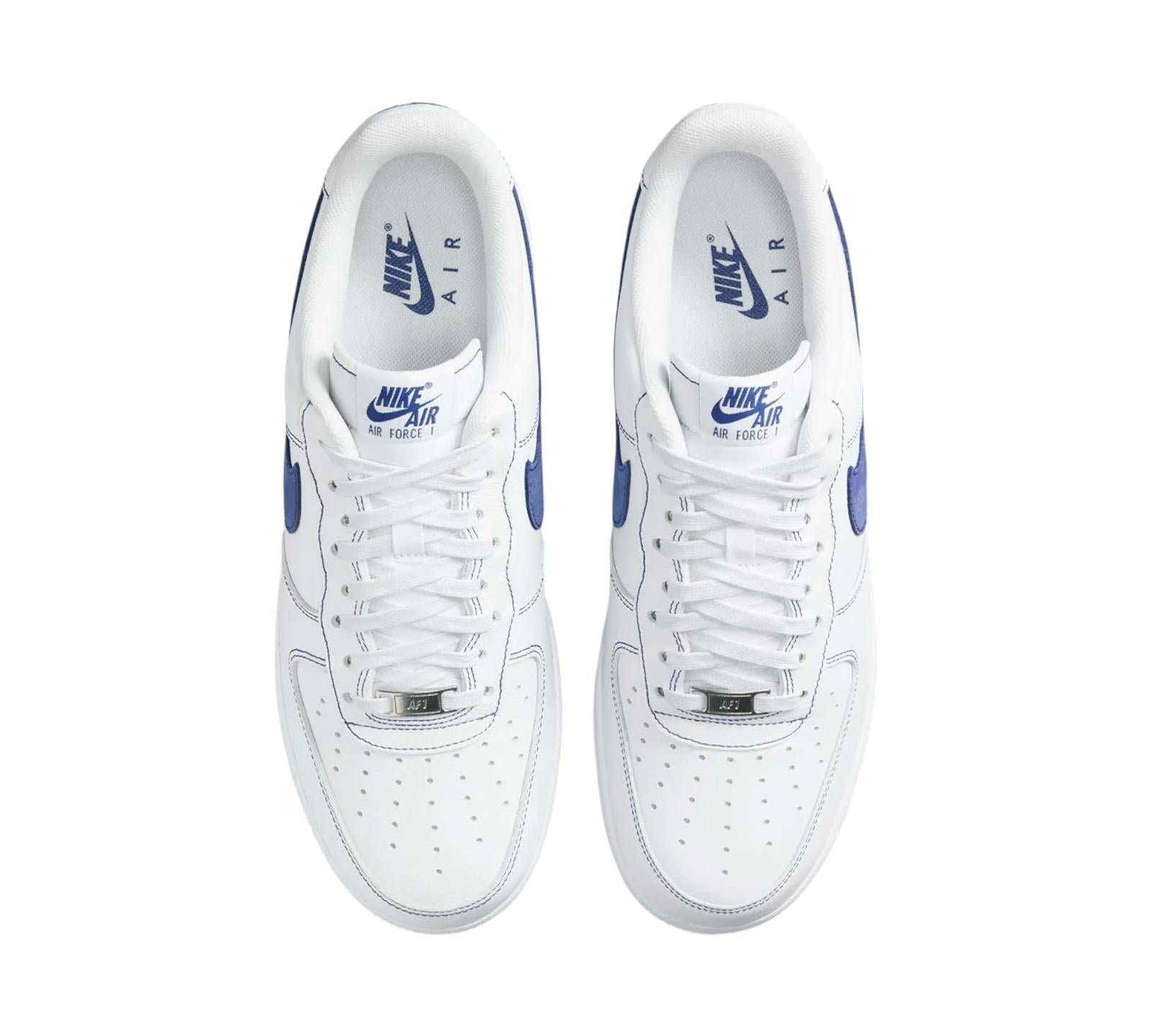 NIKE AIR FORCE 1 LOW '07 LV8 WHITE DEEP ROYAL BLUE