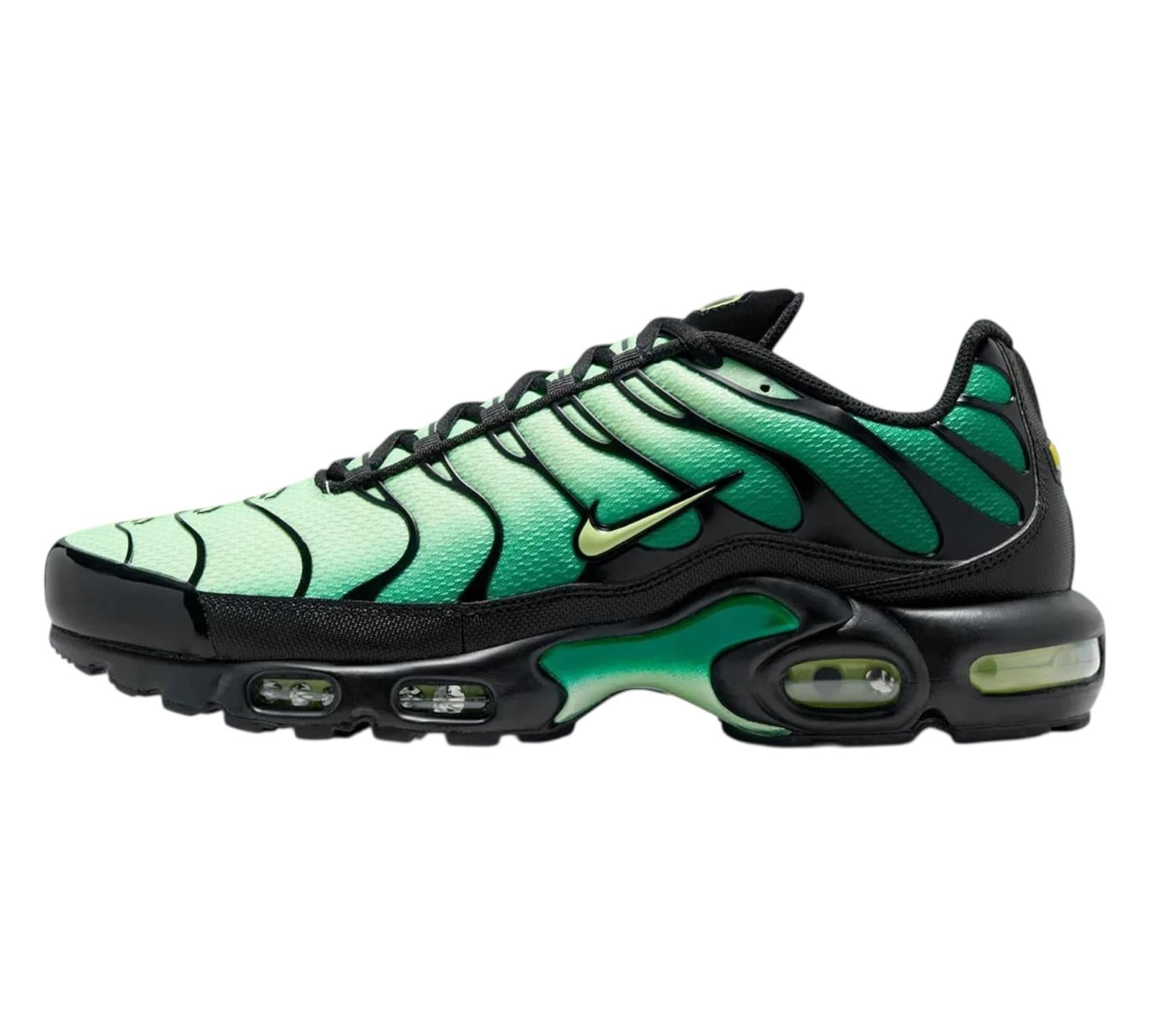 NIKE AIR MAX PLUS VAPOR GREEN MALACHITE BLACK LIGHT LEMON TWIST