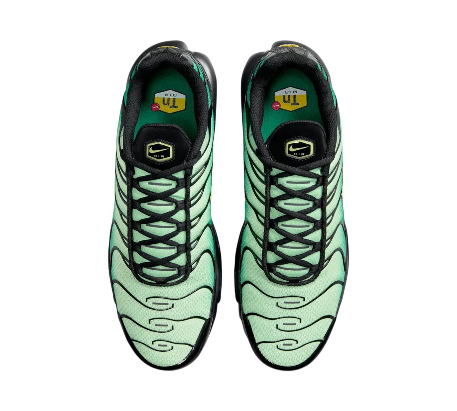 NIKE AIR MAX PLUS VAPOR GREEN MALACHITE BLACK LIGHT LEMON TWIST