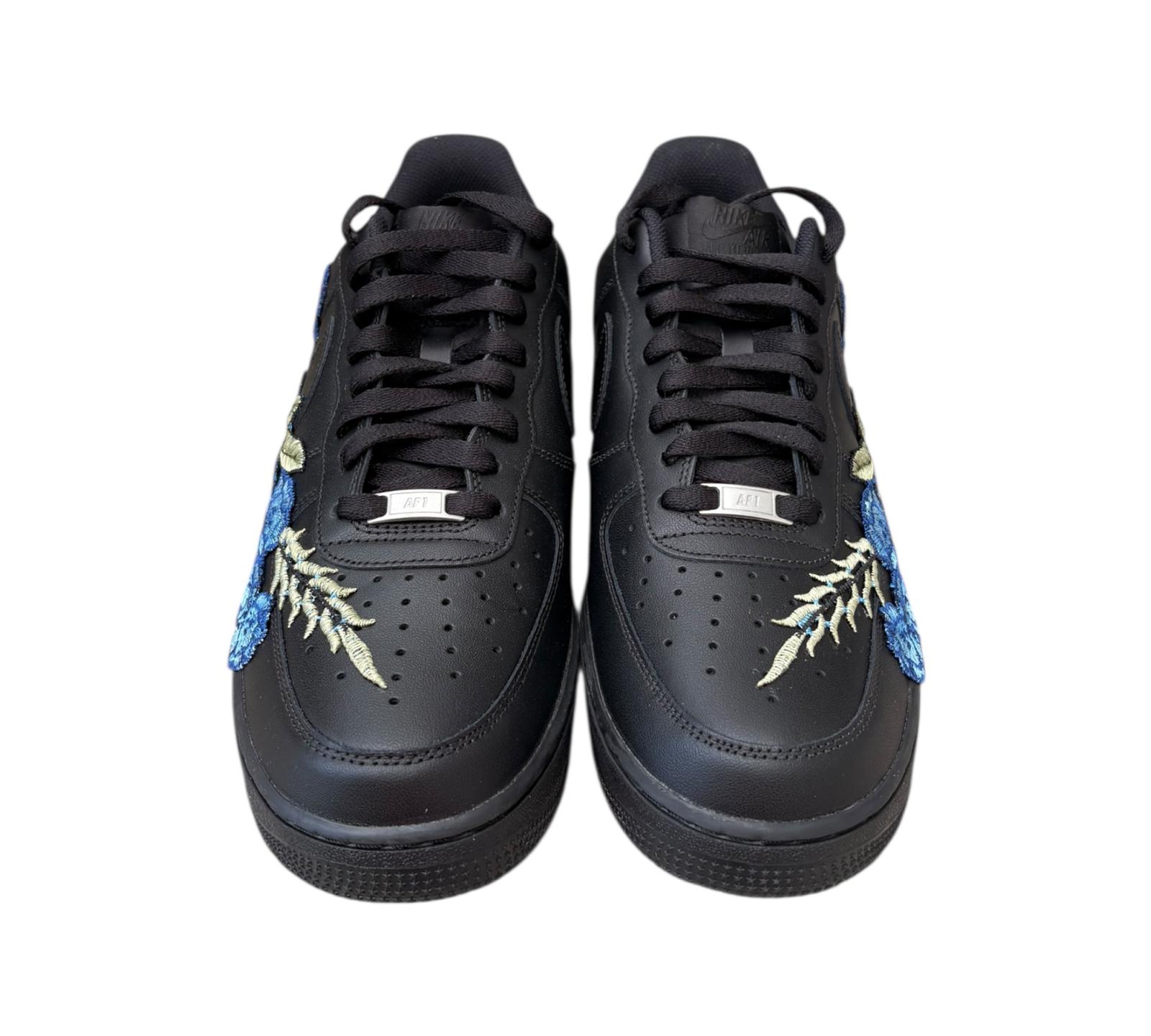 NIKE AIR FORCE 1 LOW ‘07 BLACK BLUE ROSE