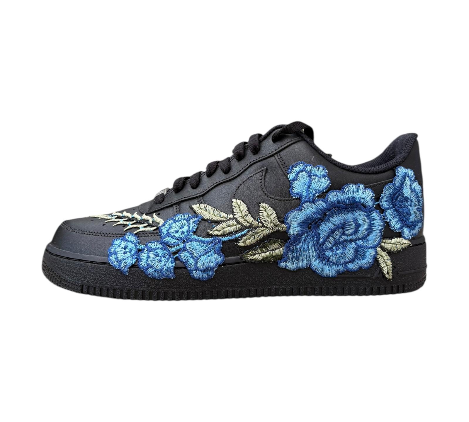 NIKE AIR FORCE 1 LOW ‘07 BLACK BLUE ROSE