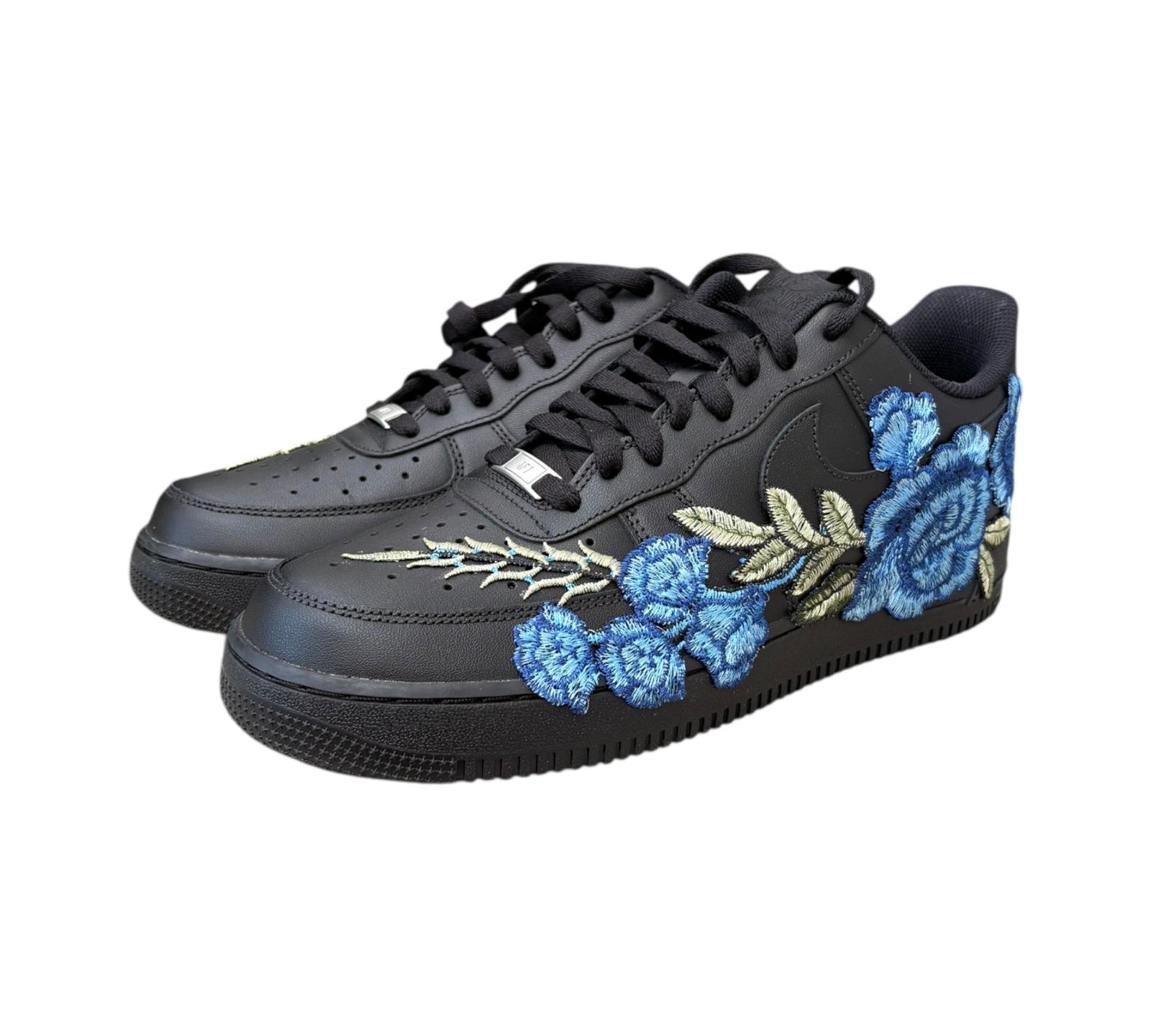 NIKE AIR FORCE 1 LOW ‘07 BLACK BLUE ROSE