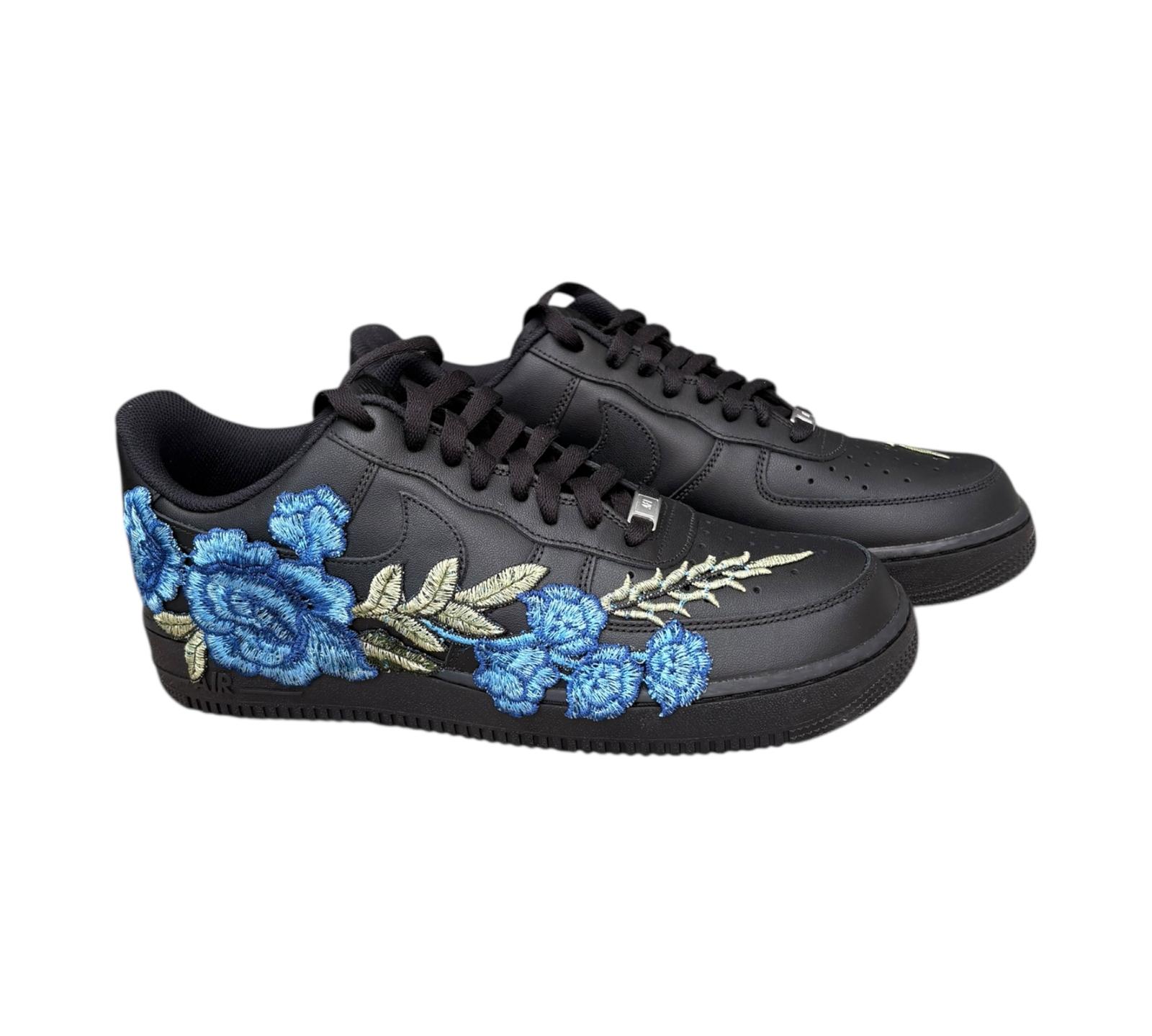 NIKE AIR FORCE 1 LOW ‘07 BLACK BLUE ROSE
