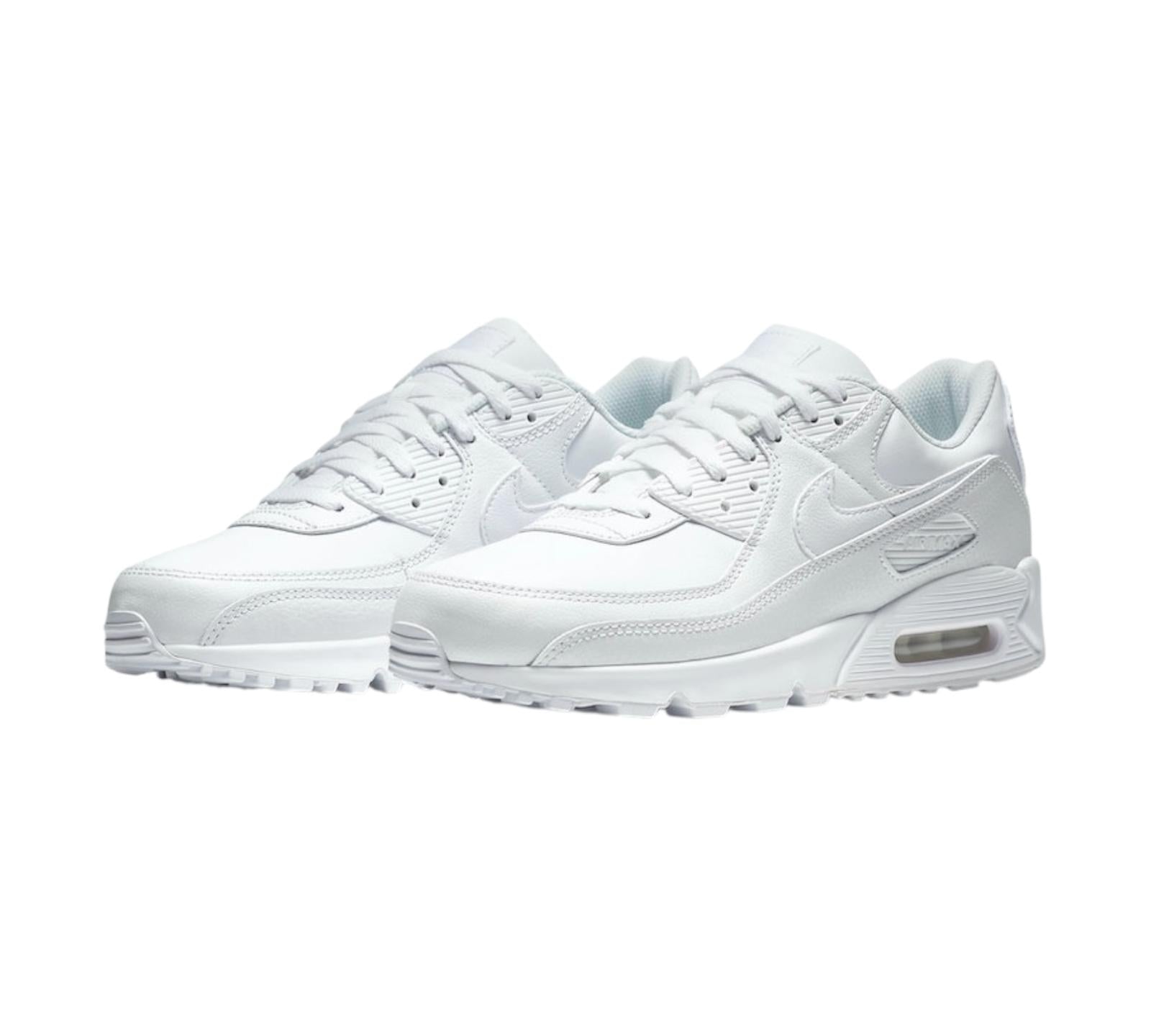 NIKE AIR MAX 90 LEATHER TRIPLE WHITE