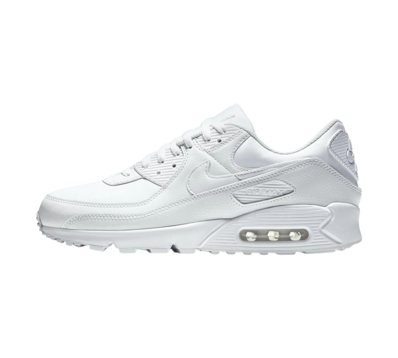 NIKE AIR MAX 90 LEATHER TRIPLE WHITE