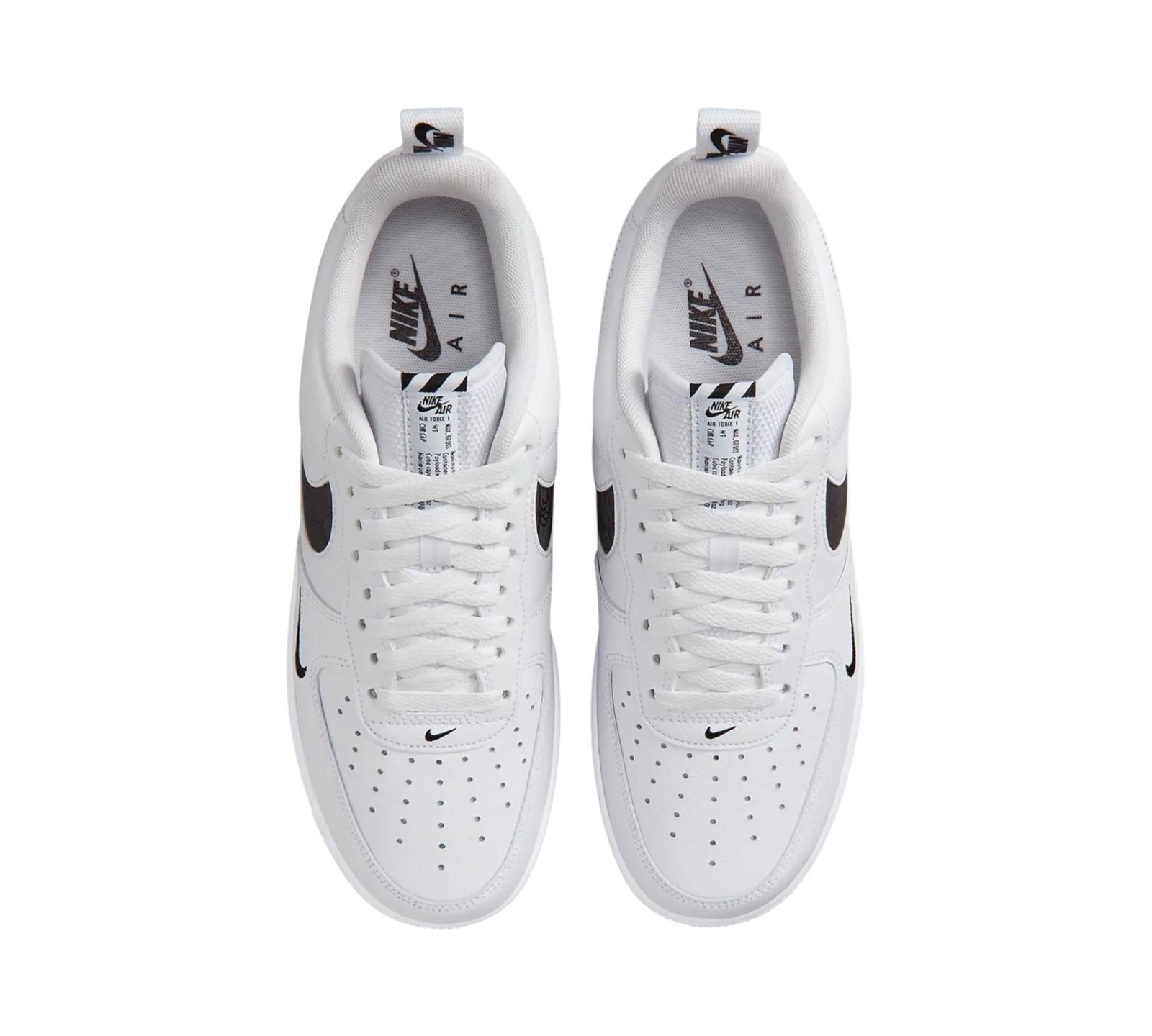 NIKE AIR FORCE 1 LOW REFLECTIVE SWOOSH WHITE BLACK