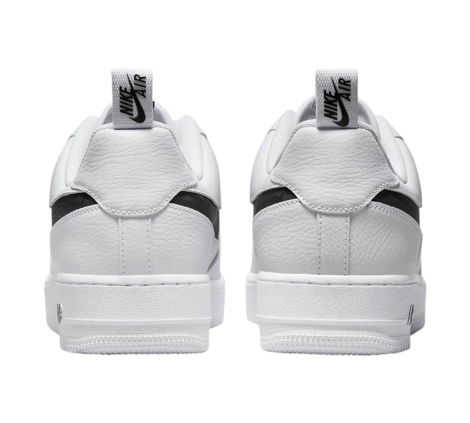 NIKE AIR FORCE 1 LOW REFLECTIVE SWOOSH WHITE BLACK