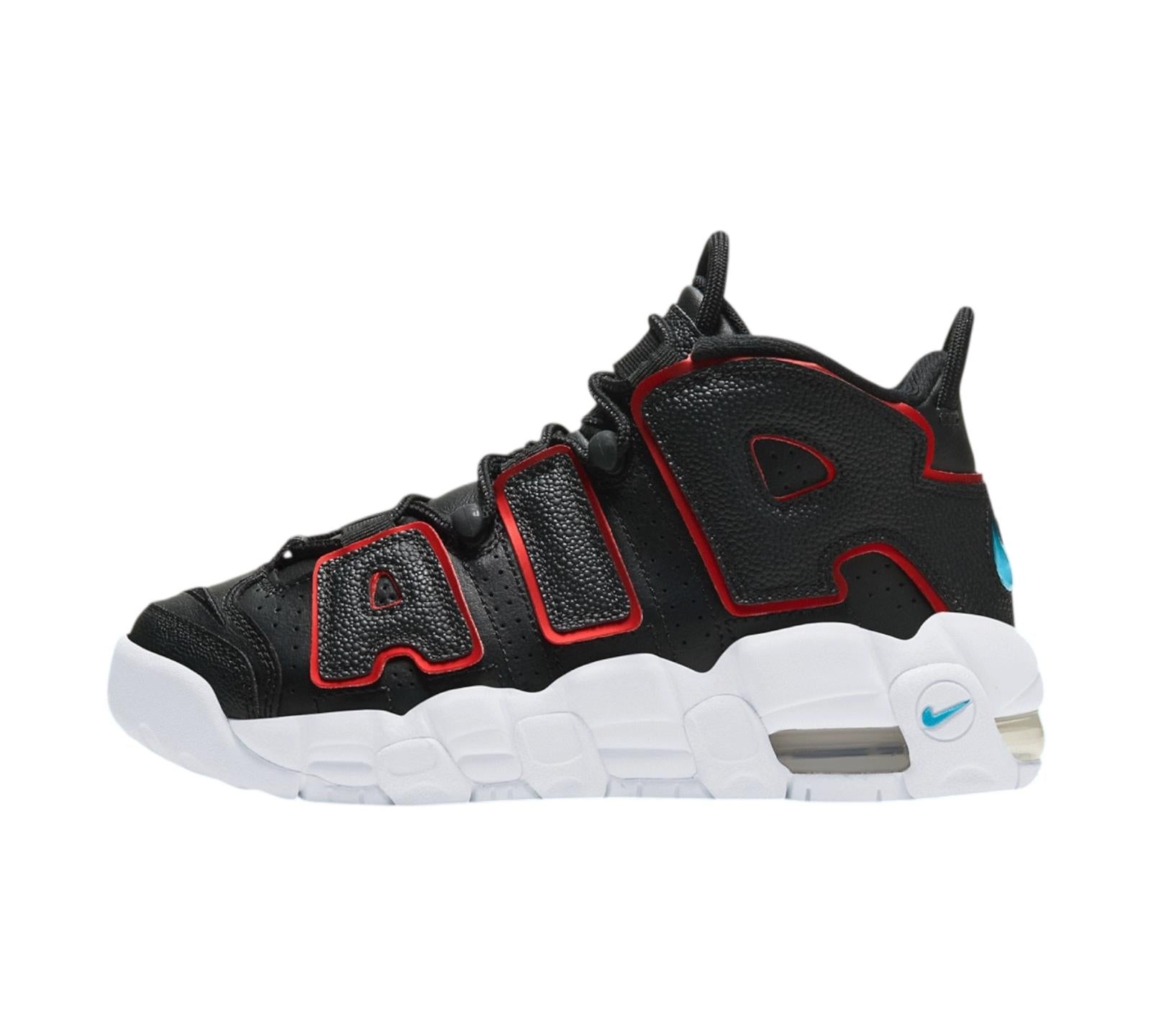 NIKE AIR MORE UPTEMPO BLACK FUSION RED
