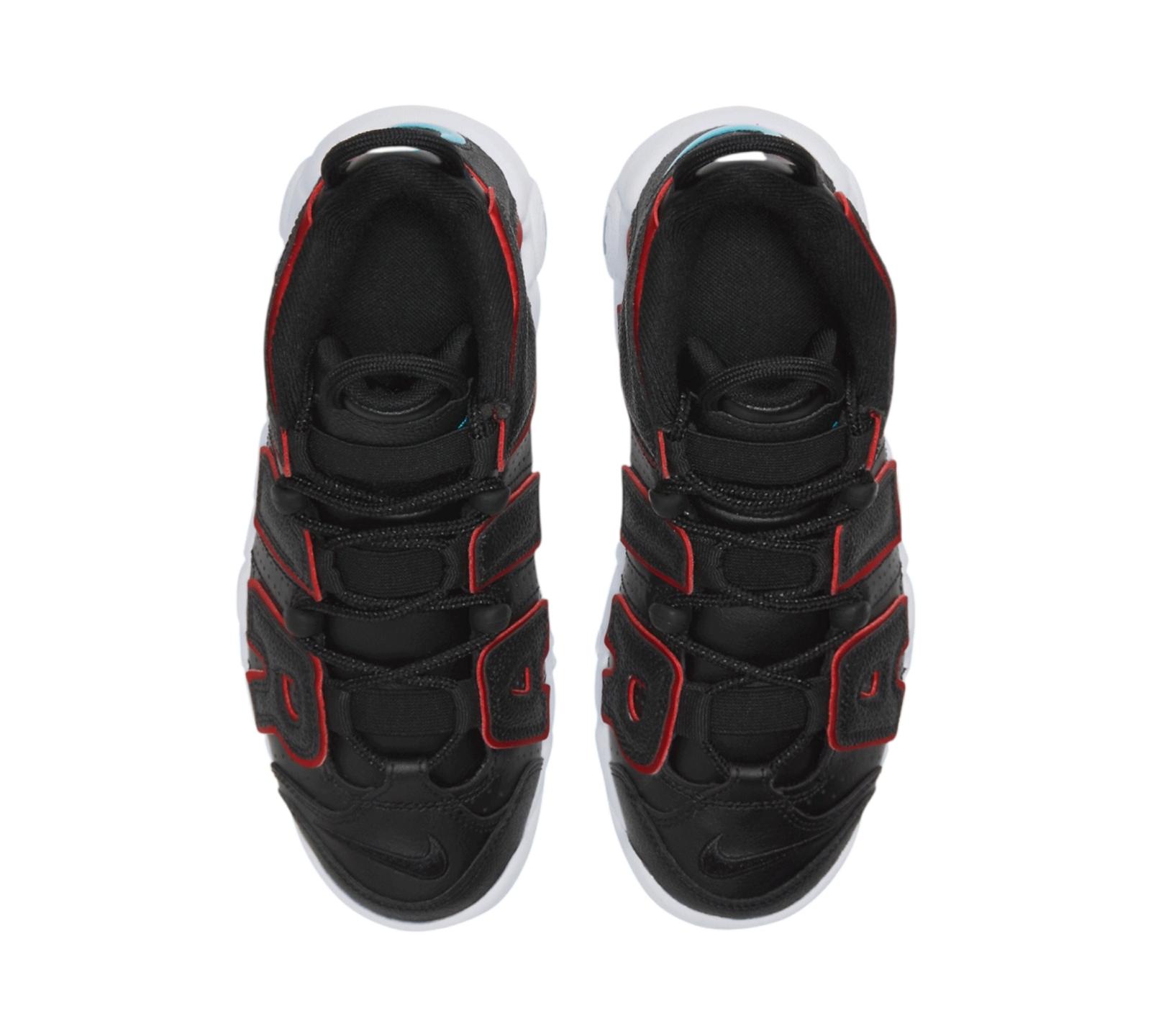 NIKE AIR MORE UPTEMPO BLACK FUSION RED