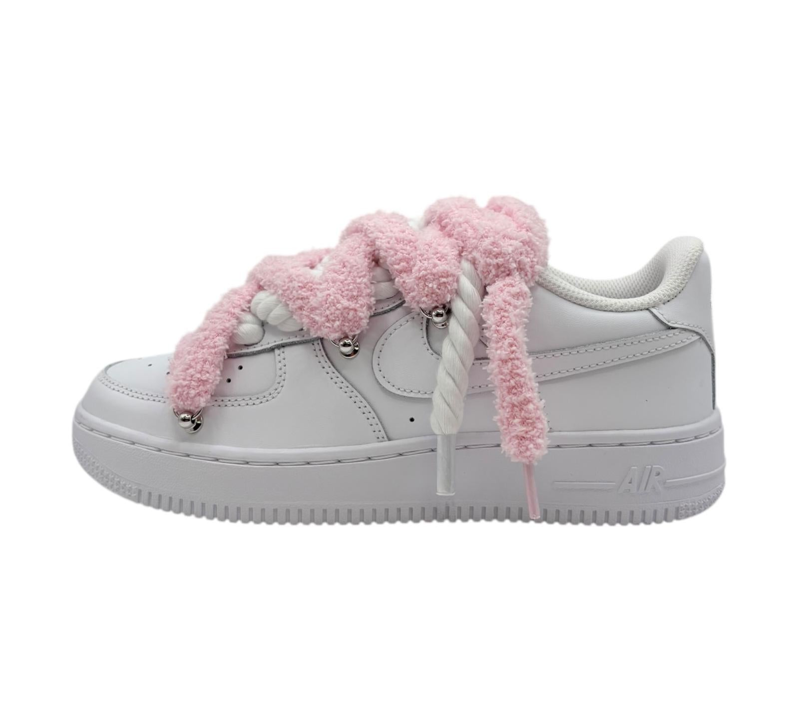NIKE AIR FORCE 1 LOW 07 FLUFFY PINK LACES