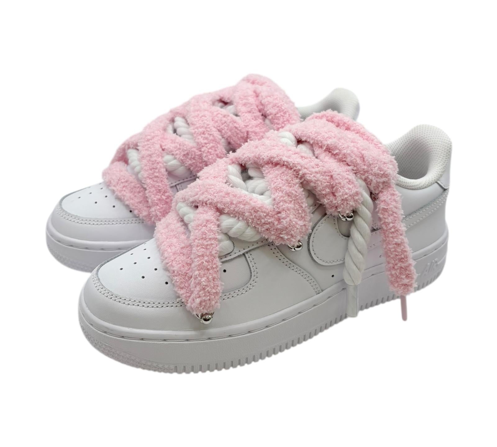 NIKE AIR FORCE 1 LOW 07 FLUFFY PINK LACES