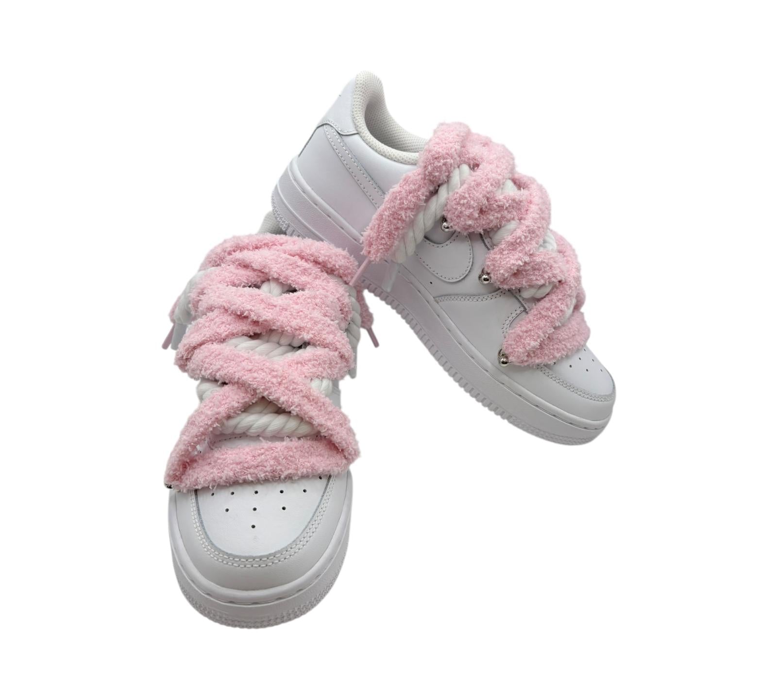 NIKE AIR FORCE 1 LOW 07 FLUFFY PINK LACES