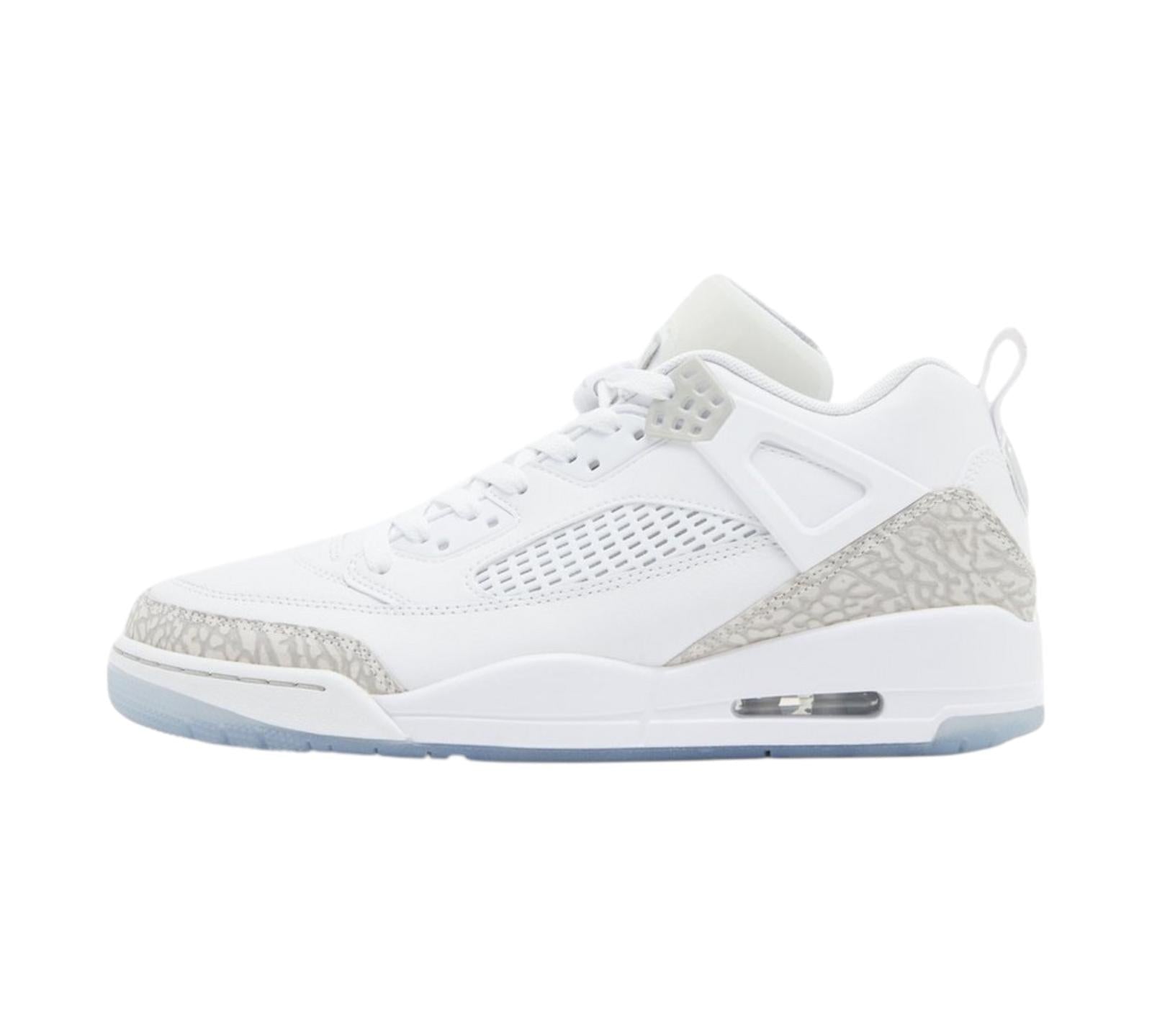 JORDAN SPIZIKE LOW WHITE METALLIC SILVER BARELY BLUE NEUTRAL GREY