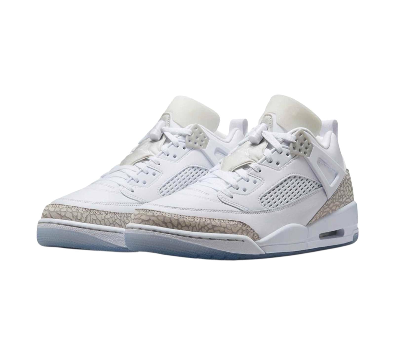 JORDAN SPIZIKE LOW WHITE METALLIC SILVER BARELY BLUE NEUTRAL GREY