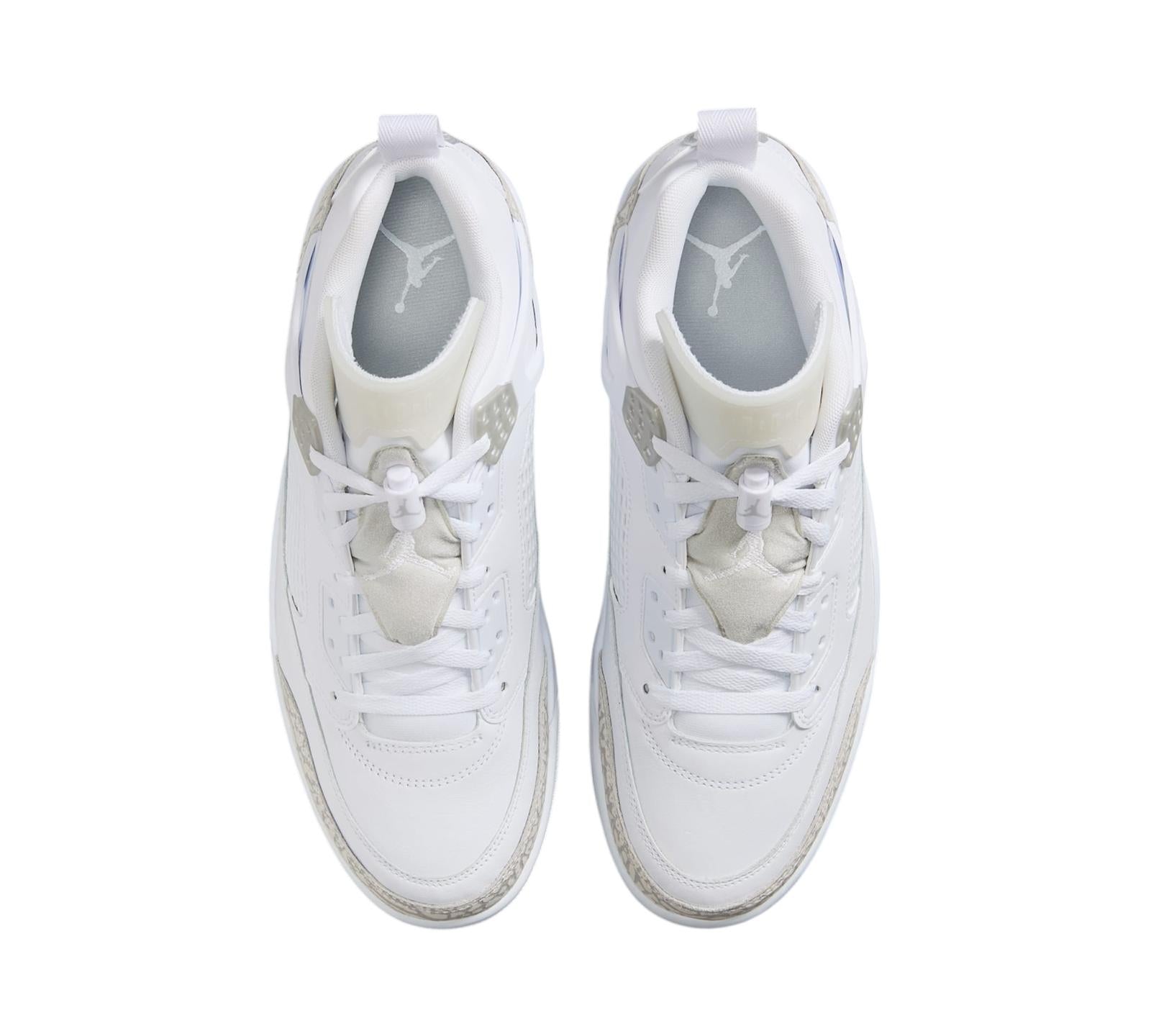 JORDAN SPIZIKE LOW WHITE METALLIC SILVER BARELY BLUE NEUTRAL GREY