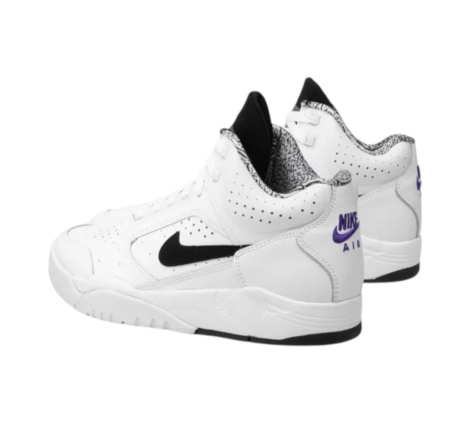 M NIKE AIR FLIGHT LITE II MID WHITE BLACK