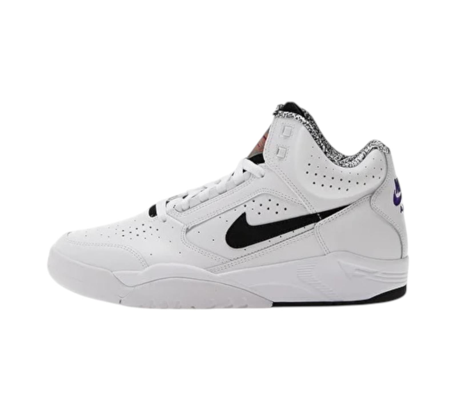 M NIKE AIR FLIGHT LITE II MID WHITE BLACK