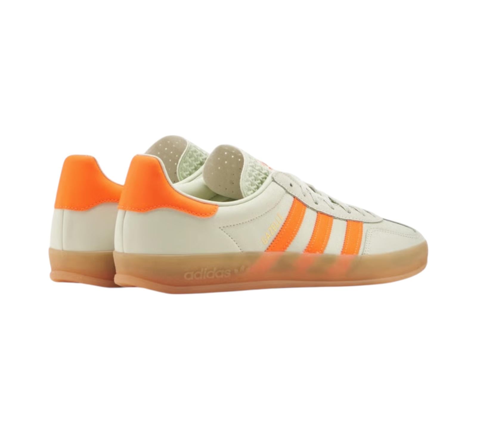 ADIDAS GAZELLE INDOOR LINEN GREEN SOLAR ORANGE