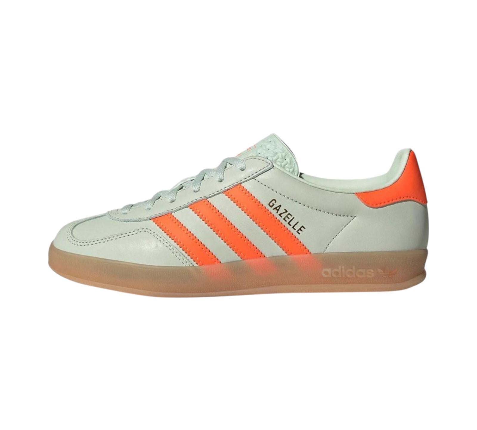 ADIDAS GAZELLE INDOOR LINEN GREEN SOLAR ORANGE