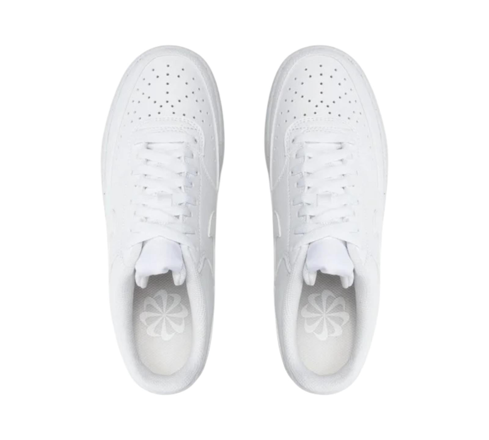 M NIKE COURT VISION LOW NEXT NATURE TRIPLE WHITE