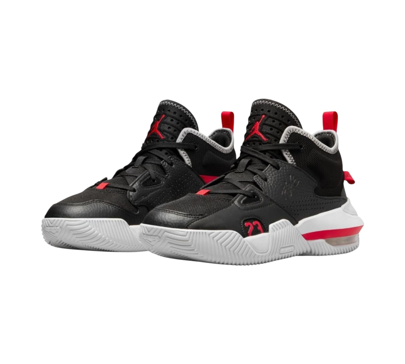 M JORDAN STAY LOYAL 2 BLACK UNIVERSITY RED WOLF GREY WHITE