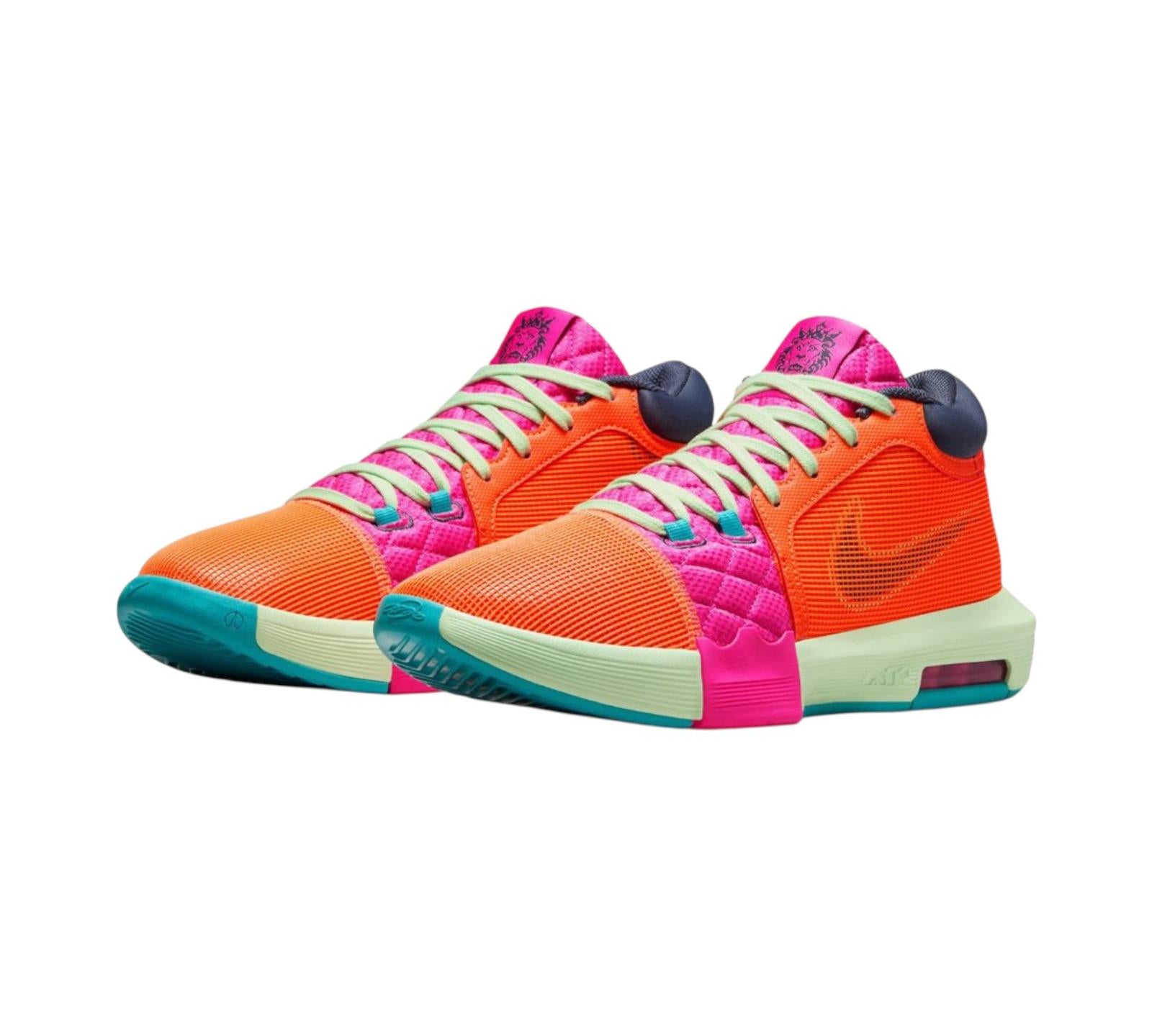 M NIKE LEBRON WITNESS 8 TOTAL ORANGE LASER FUCHSIA