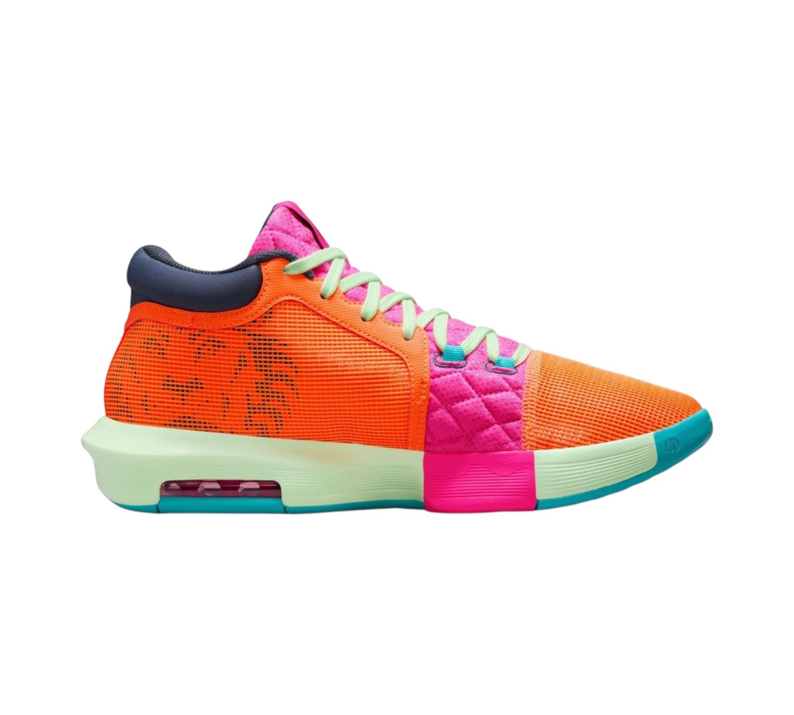 M NIKE LEBRON WITNESS 8 TOTAL ORANGE LASER FUCHSIA