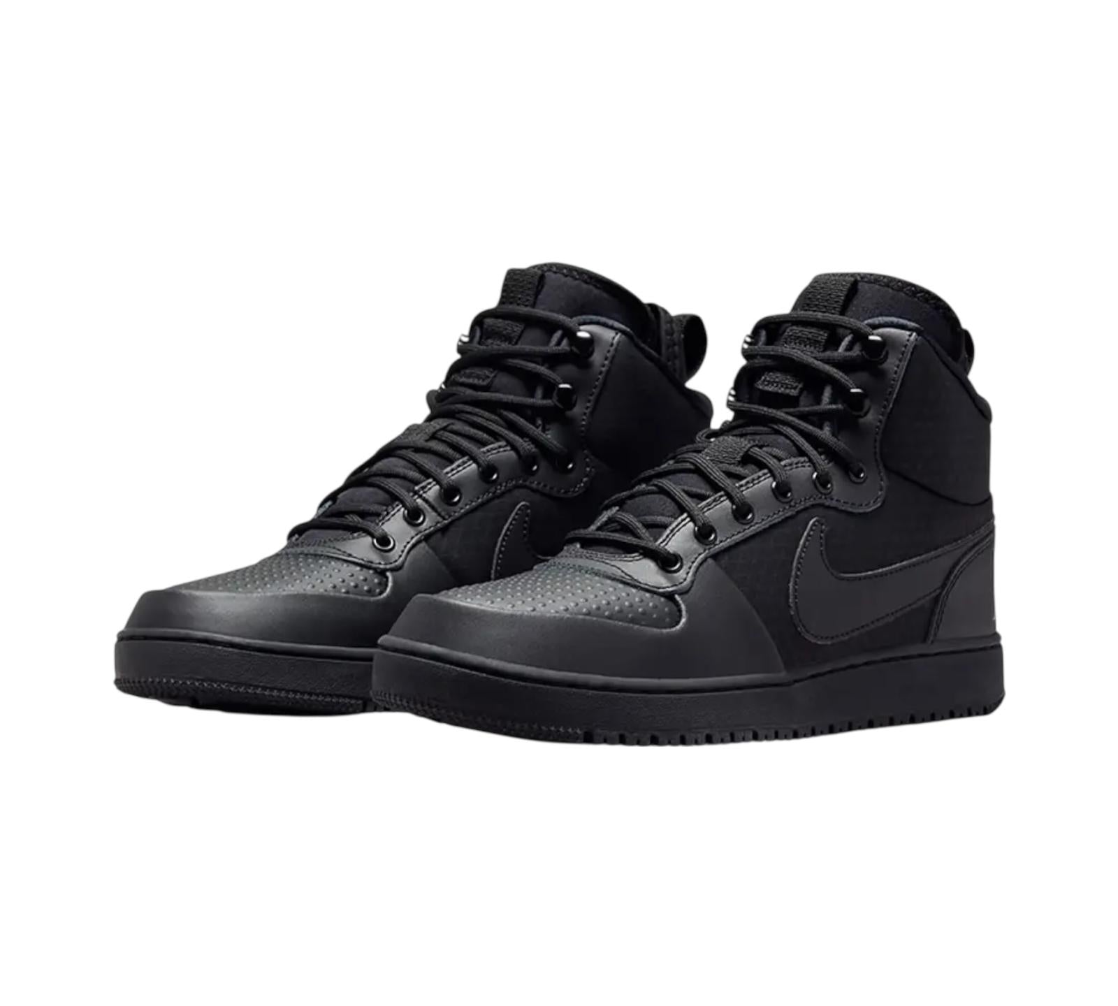 M NIKE COURT BOROUGH MID WINTER TRIPLE BLACK