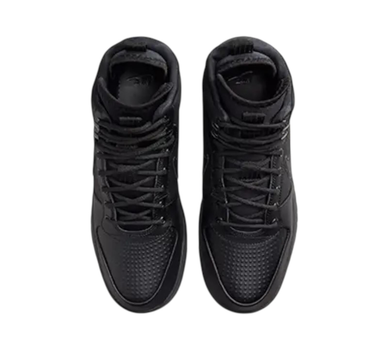 M NIKE COURT BOROUGH MID WINTER TRIPLE BLACK