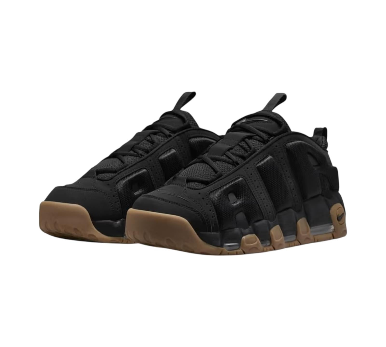 NIKE AIR MORE UPTEMPO LOW BLACK GUM
