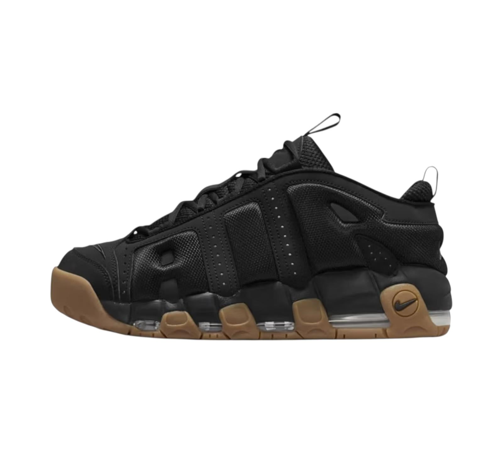 NIKE AIR MORE UPTEMPO LOW BLACK GUM