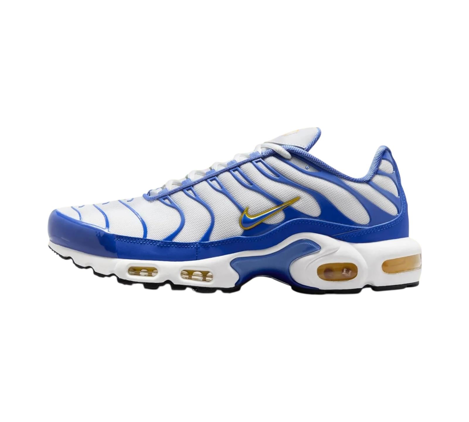 NIKE AIR MAX PLUS WHITE LYON BLUE VARSITY MAIZE