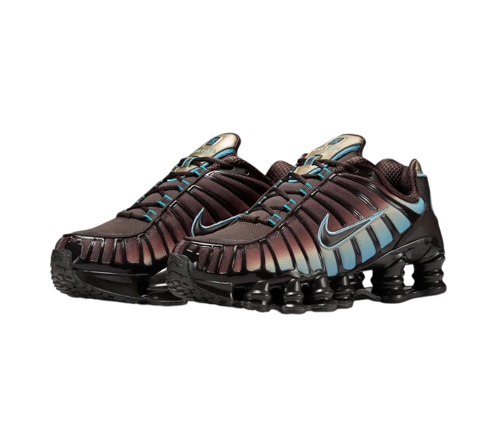 NIKE SHOX TL VELVET BROWN DENIM TURQUOISE